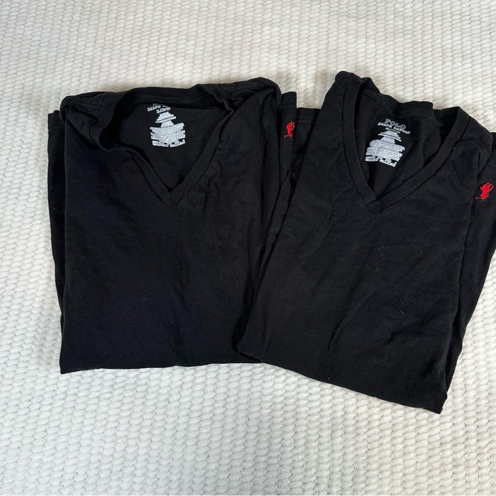 Polo Ralph Lauren Mens Extra Large Black Red Pony Short Sleeve Cotton Bundle